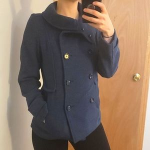 Blue H&M peacoat. Size 6